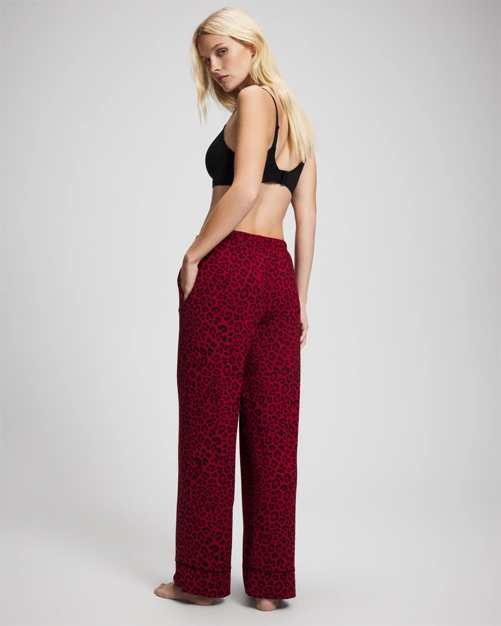Printed Pajama Pant - FELINE PAINT THE TOWN RED | Soma Women