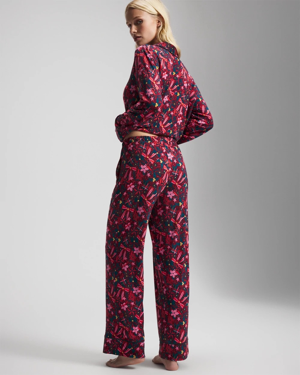 Printed Pajama Pant - HOLLY JOLLY RED VELVET | Soma Women