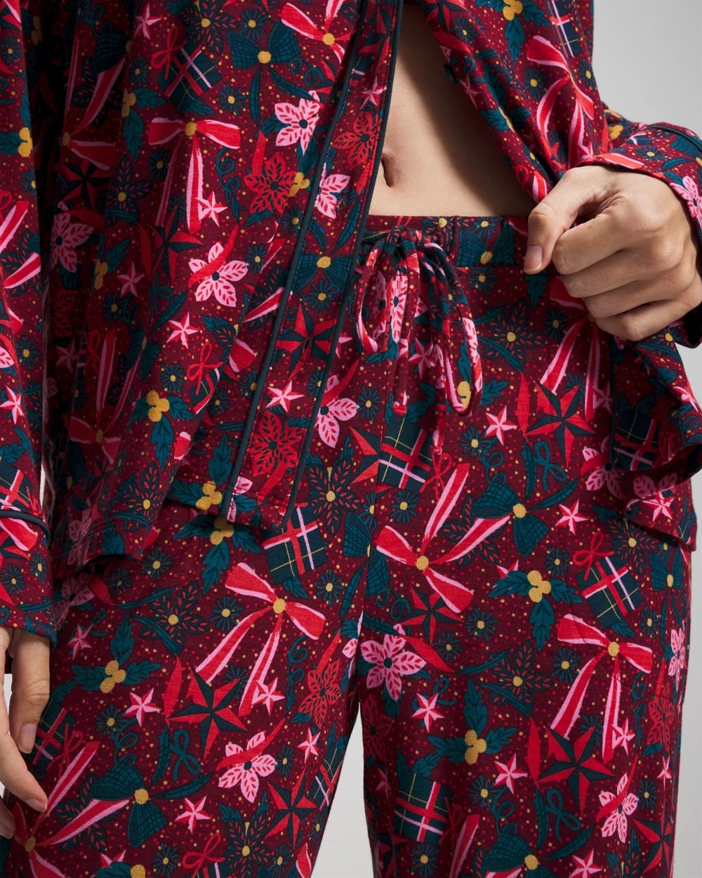 Printed Pajama Pant - HOLLY JOLLY RED VELVET | Soma Women