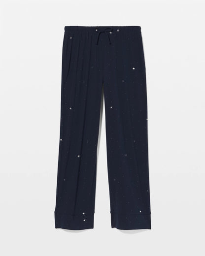 Printed Pajama Pant - SILVER DEW DROP/NAVY | Soma Women