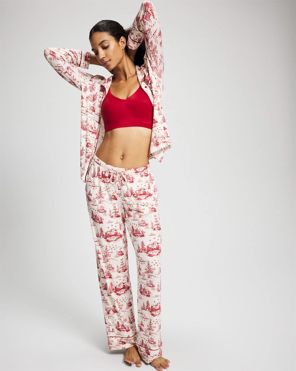 Printed Pajama Pant - ENCHANTED TOILE CHAMPAGNE | Soma Women