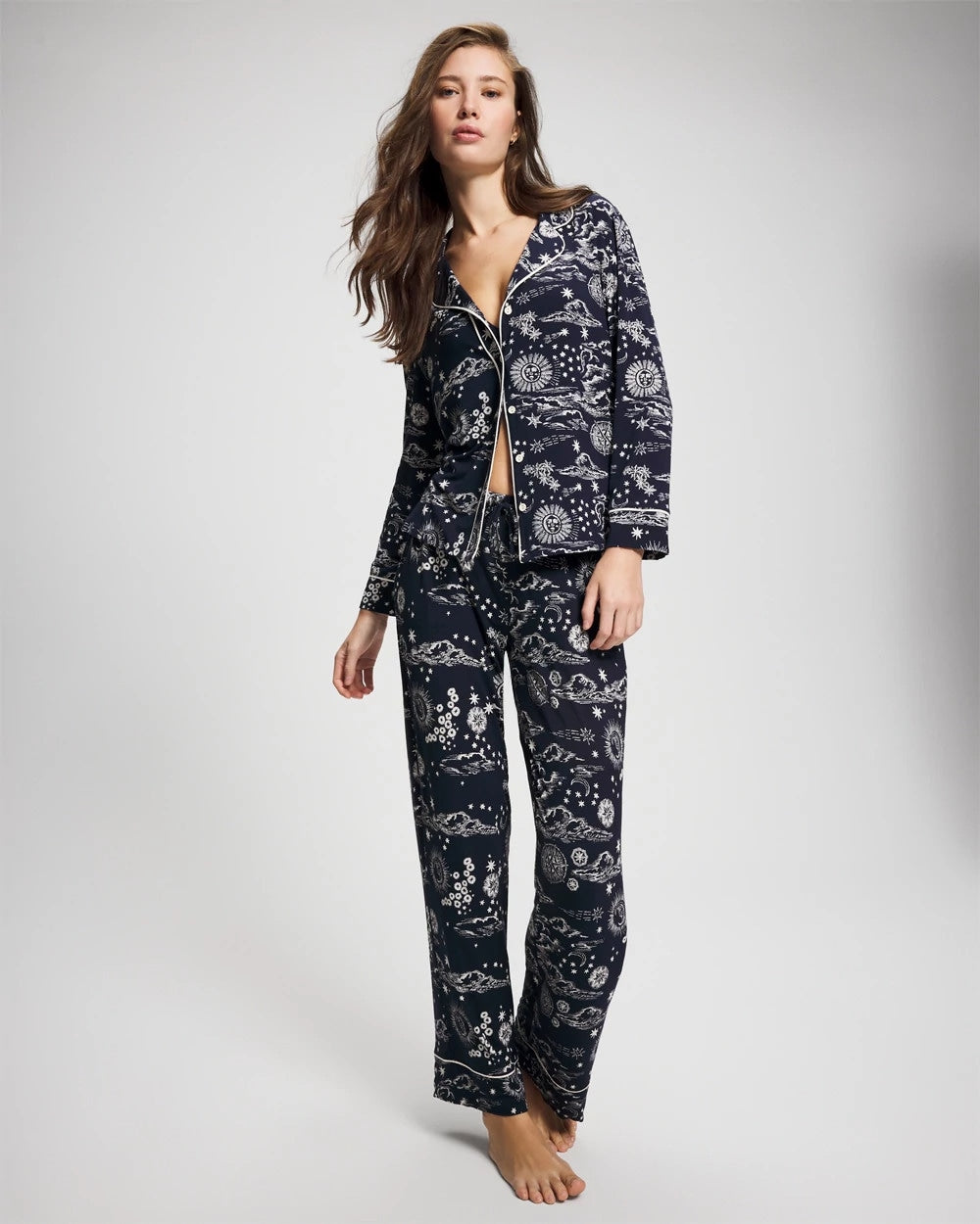 Printed Pajama Pant - COSMIC BALLET NAVY | Soma Women