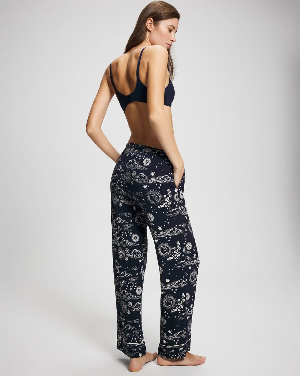 Printed Pajama Pant - COSMIC BALLET NAVY | Soma Women