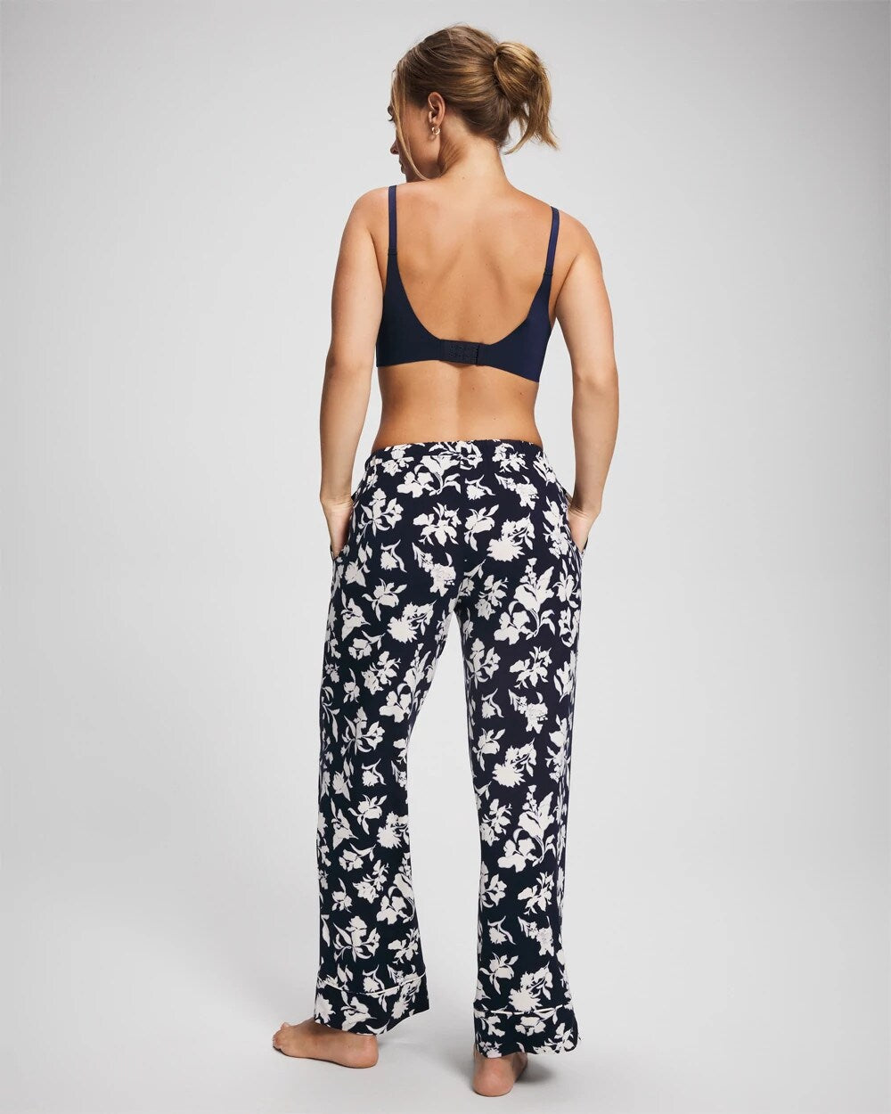 Printed Pajama Pant - SERENITY PETALS NAVY | Soma Women
