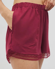 Geo Lace Pajama Short - GARNET | Soma Women