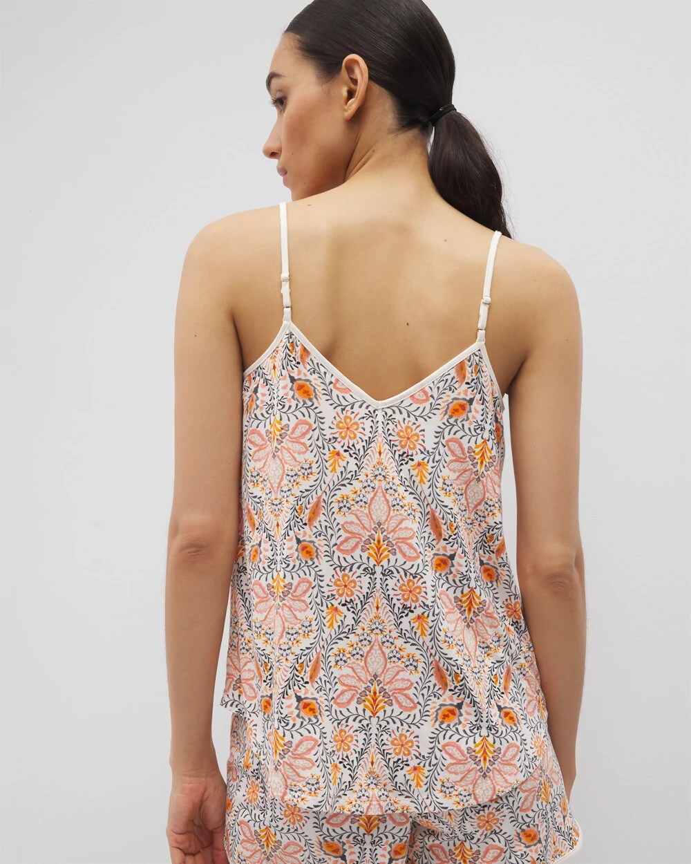 V-Neck Pajama Cami - VINE PAISLEY CHAMPAGNE M | Soma Women