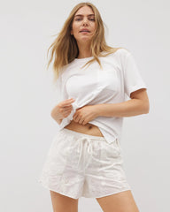 Cotton Eyelet Pajama Short - COCONUT | Soma Women
