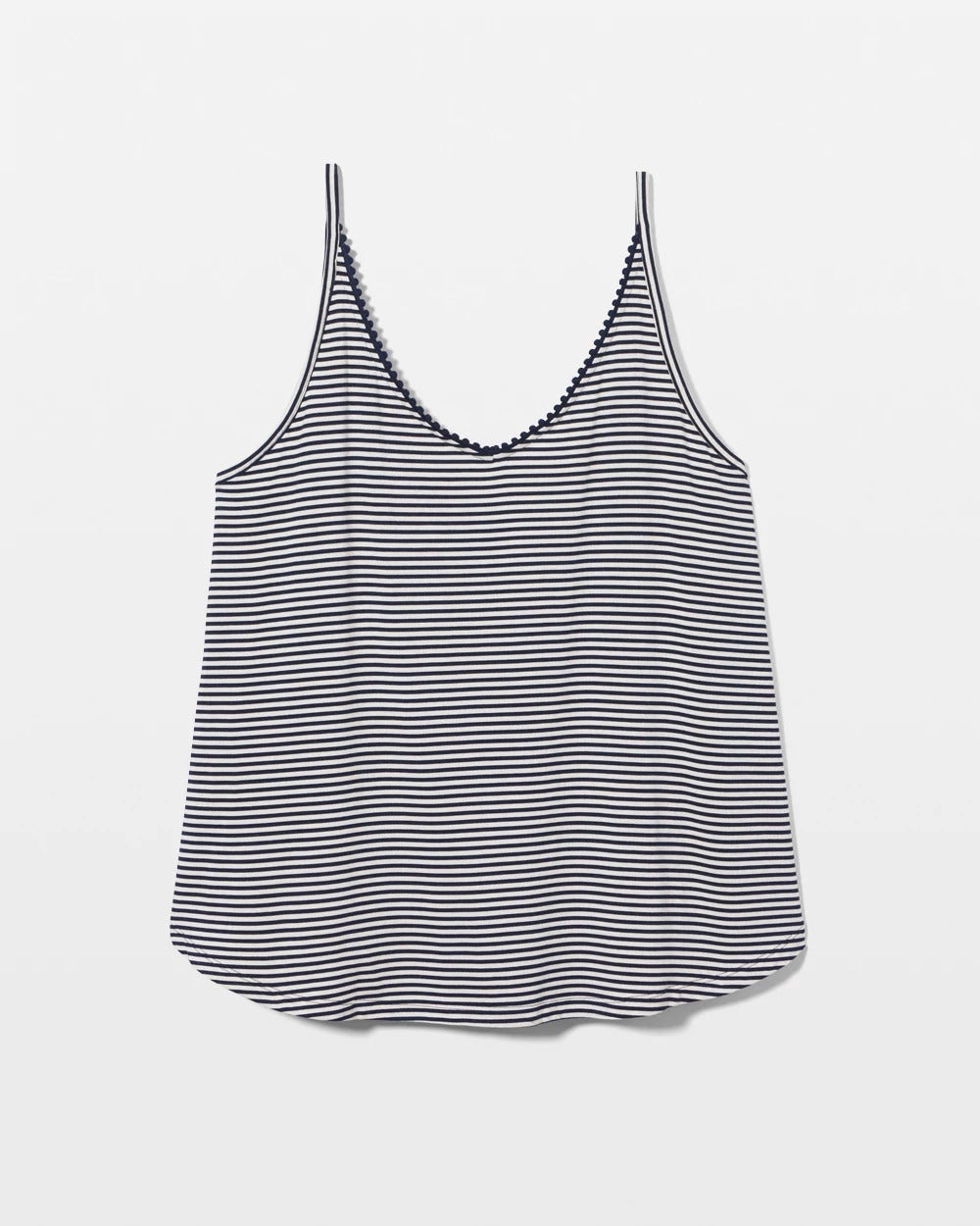 Pom Trim Pajama Cami - NIGHTCAP STRIPE NAVY | Soma Women