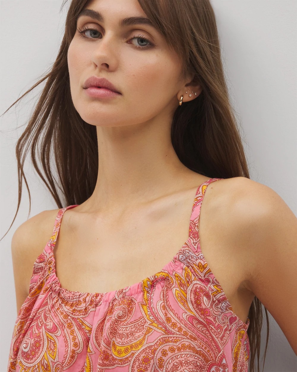 Cotton Voile Pajama Cami - SHOW OFF PAISLEY P GUAVA | Soma Women