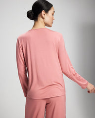 Lace Long Sleeve Pajama Top - ANTIQUE PINK | Soma Women