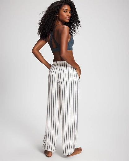 Printed Pajama Pant - UNWIND STRIPE CHAMPAGNE | Soma Women