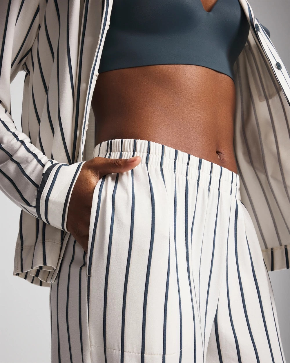 Printed Pajama Pant - UNWIND STRIPE CHAMPAGNE | Soma Women