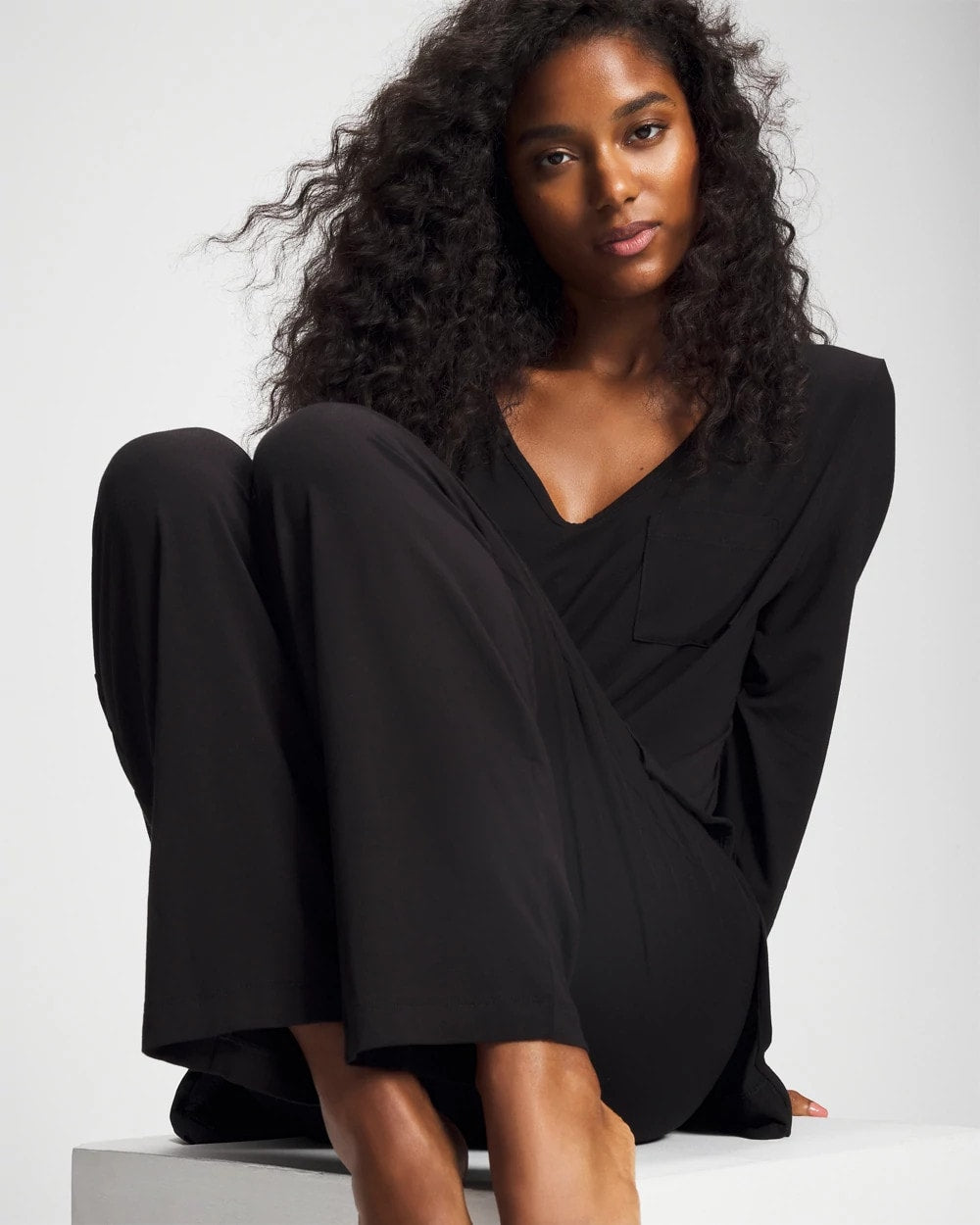 Ankle Pajama Pant - BLACK | Soma Women