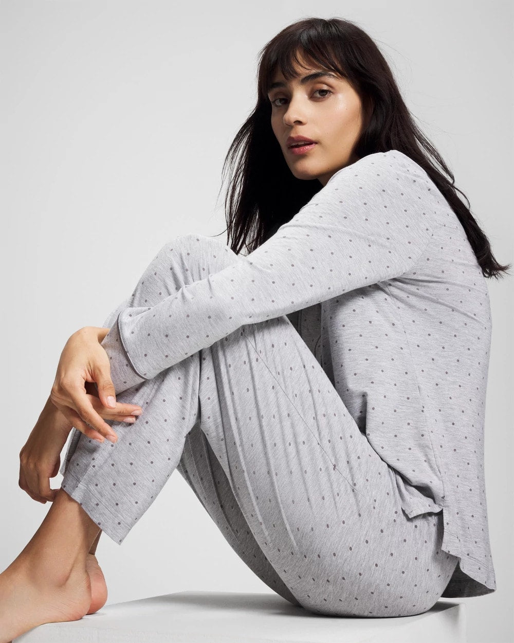 Ankle Pajama Pant - PEACEFUL DOT HEATHER | Soma Women
