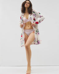 Short Robe With Lace - RHAPSODY FLORAL SUGAR | Soma Women