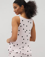 Ruffle Pajama Tank - CHEERFUL DOT B SUGAR | Soma Women