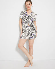 Smocked Waist Pajama Short - FLY BY NIGHT CHMPGNE DRMS | Soma Women