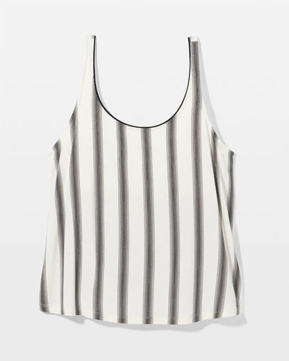 Pajama Tank With Piping - HAMPTON STRIPE BLACK | Soma Women