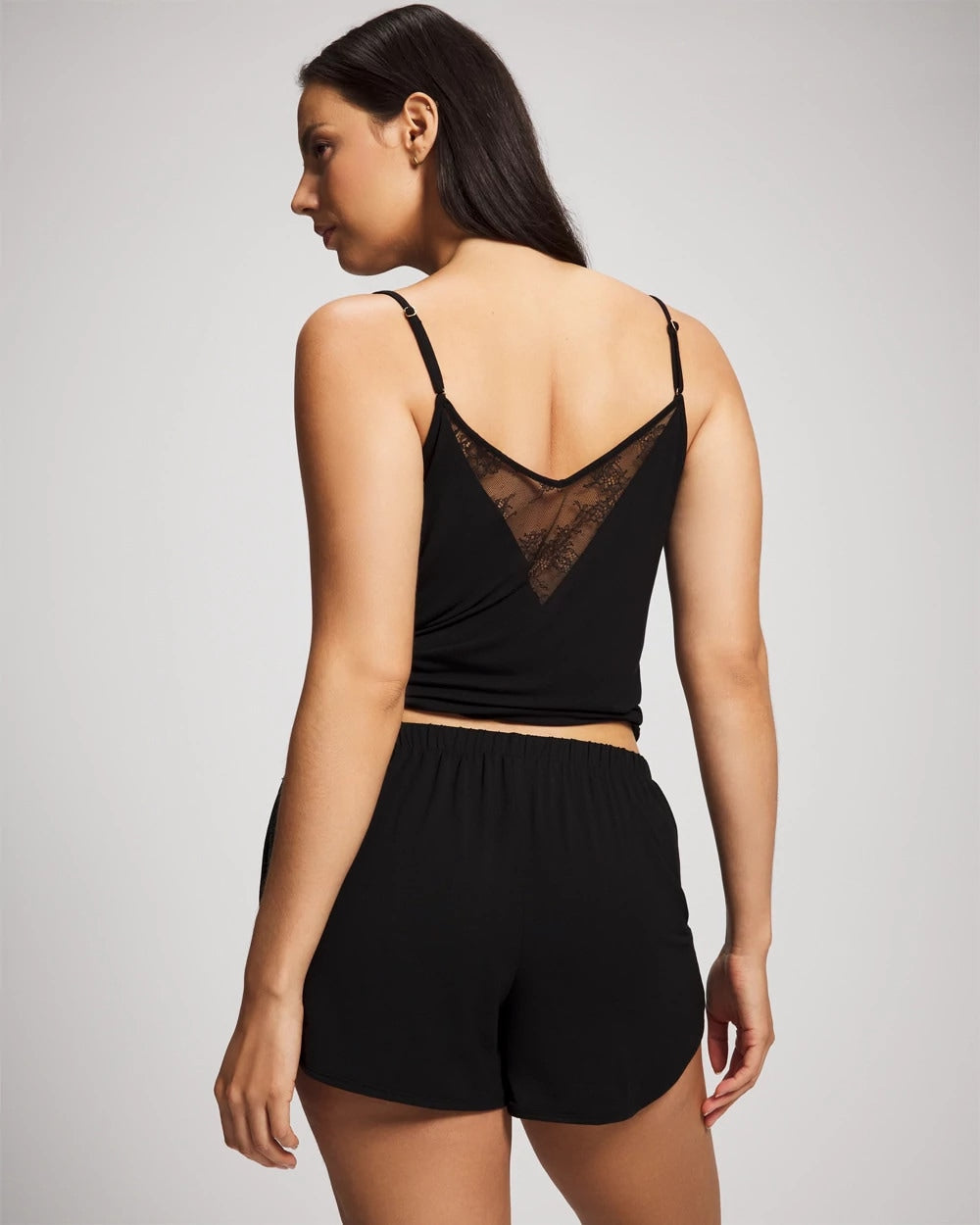 Lace Relaxed Pajama Short - BLACK | Soma Women