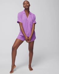 Short-Sleeve Pajama Top - AMETHYST ORCHID | Soma Women