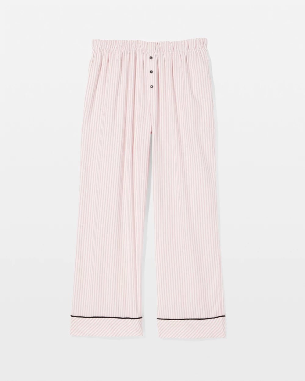 Velvet Piped Relaxed Pajama Pant - STOCKING STRIPE VERT PINK | Soma Women