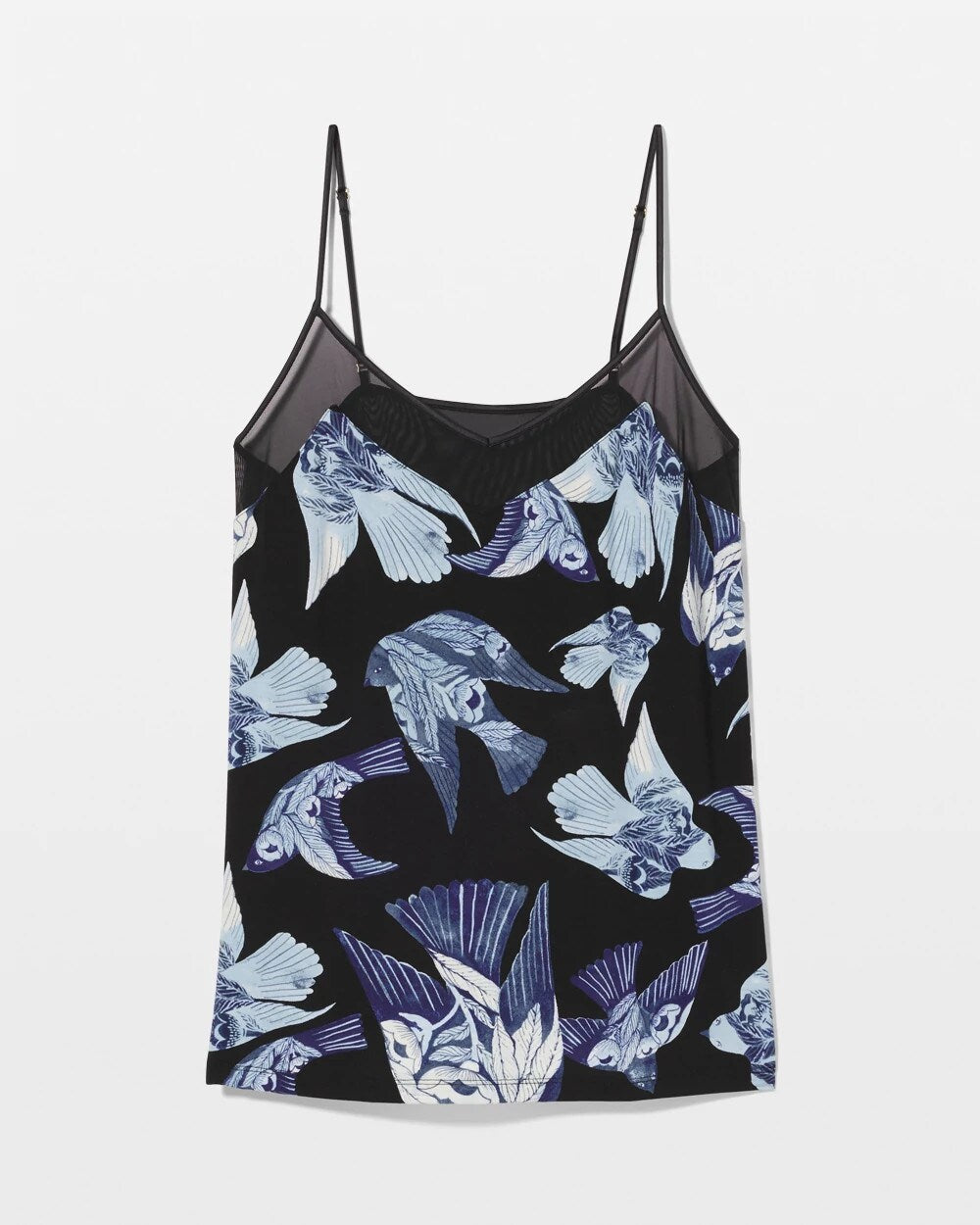 Mesh Trim Pajama Cami - WHIMSICAL WINGS BLK MID | Soma Women