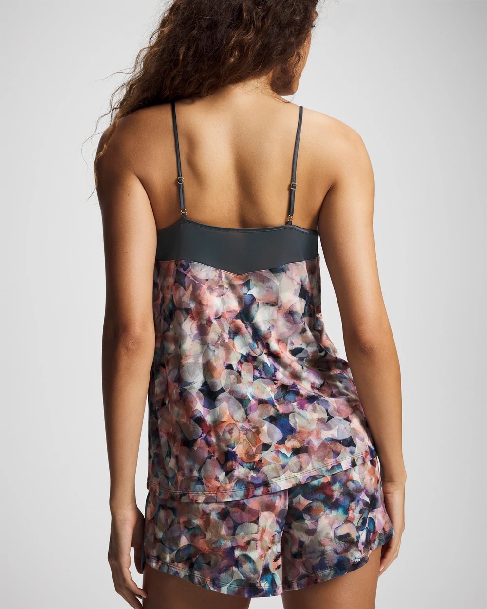 Mesh Trim Pajama Cami - PETAL MOSAIC PETROL | Soma Women