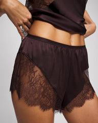 Silk Pajama Shortie - CHOCOLATE PLUM | Soma Women