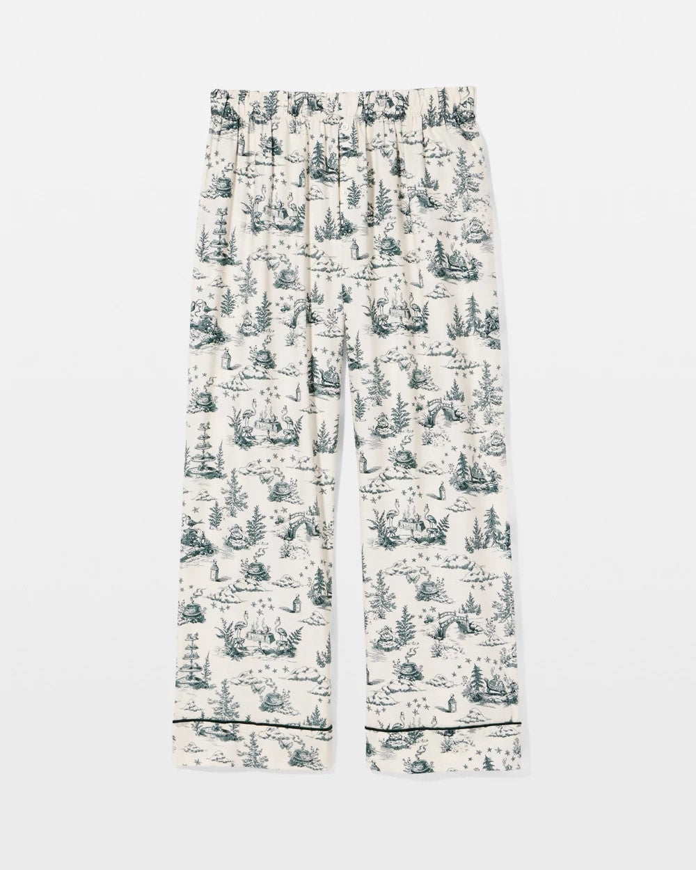 Piped Pajama Pant - ENCHANTED TOILE GREEN | Soma Women