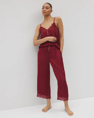 Lace Trim Crop Pajama Pant - FIRST KISS | Soma Women