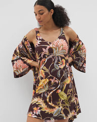 Shirred Strap Chemise - PARROT-DISO PLUME G PLUM | Soma Women