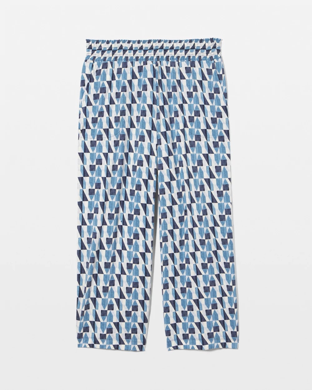 Cropped Pajama Pants - PRISM GEO MID NAVY | Soma Women