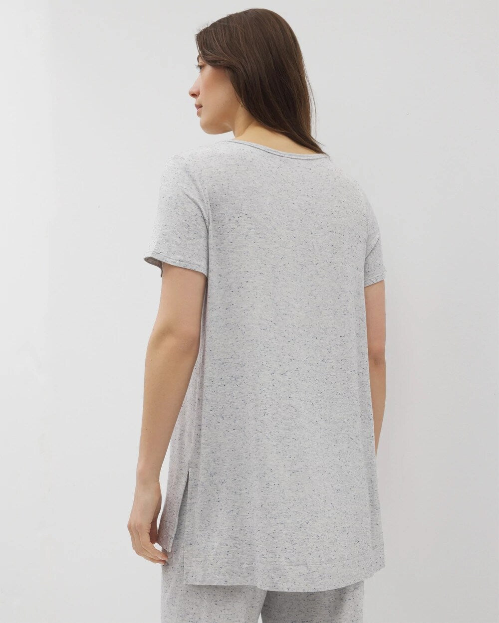 Slub Short Sleeve Tunic Pajama Tee - BLUE SLUB | Soma Women