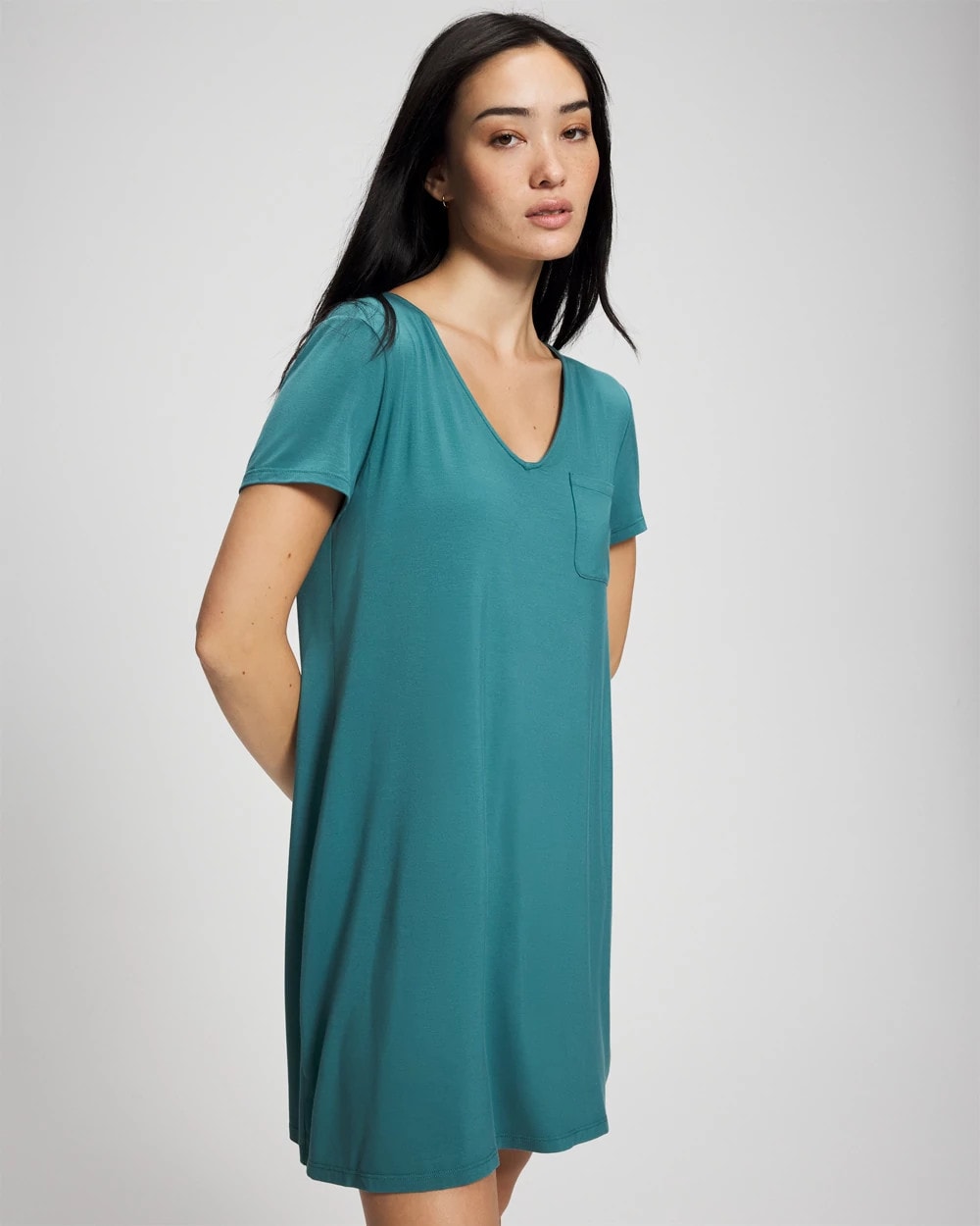 Short-Sleeve Sleepshirt - CERULEAN TEAL | Soma Women