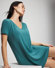 Short-Sleeve Sleepshirt - CERULEAN TEAL | Soma Women