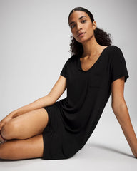 Short-Sleeve Sleepshirt - BLACK | Soma Women