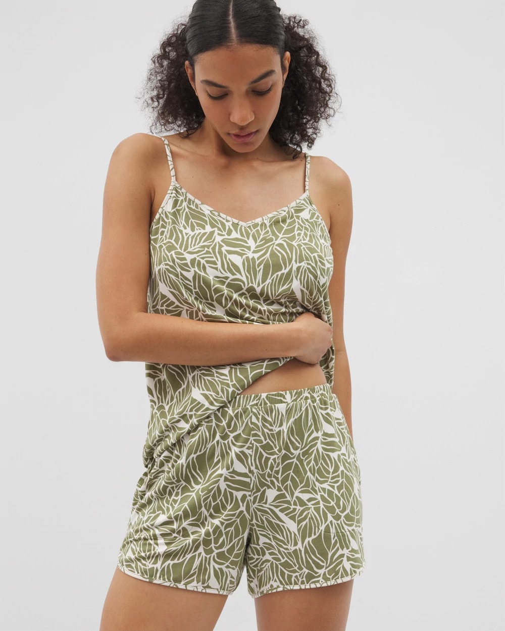 Printed Pajama Short - PALMTASTIC VETIVER/CHAMP | Soma Women