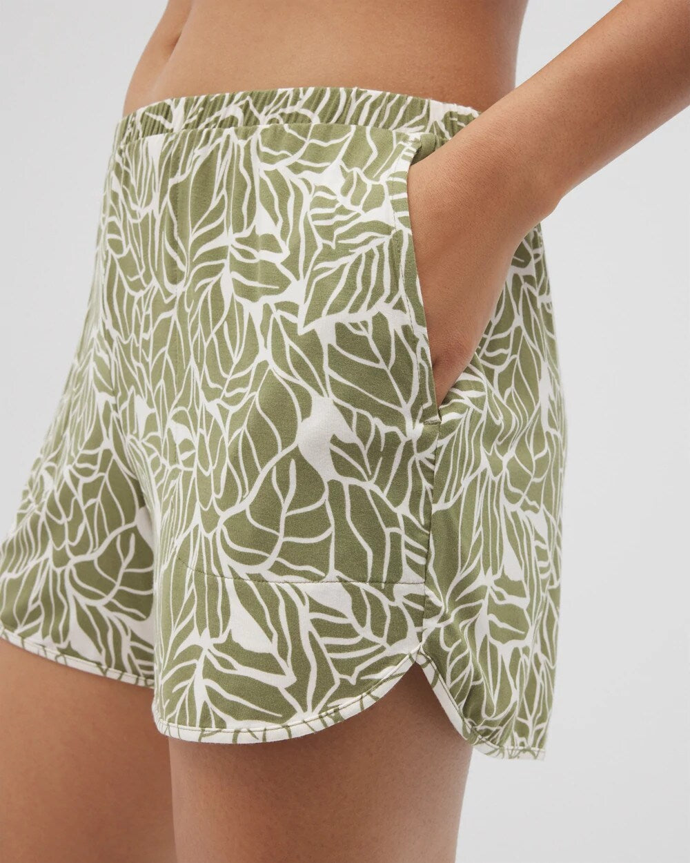 Printed Pajama Short - PALMTASTIC VETIVER/CHAMP | Soma Women