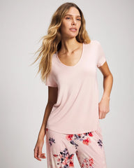 Short Sleeve Pajama Tee - PINK BLUSH | Soma Women