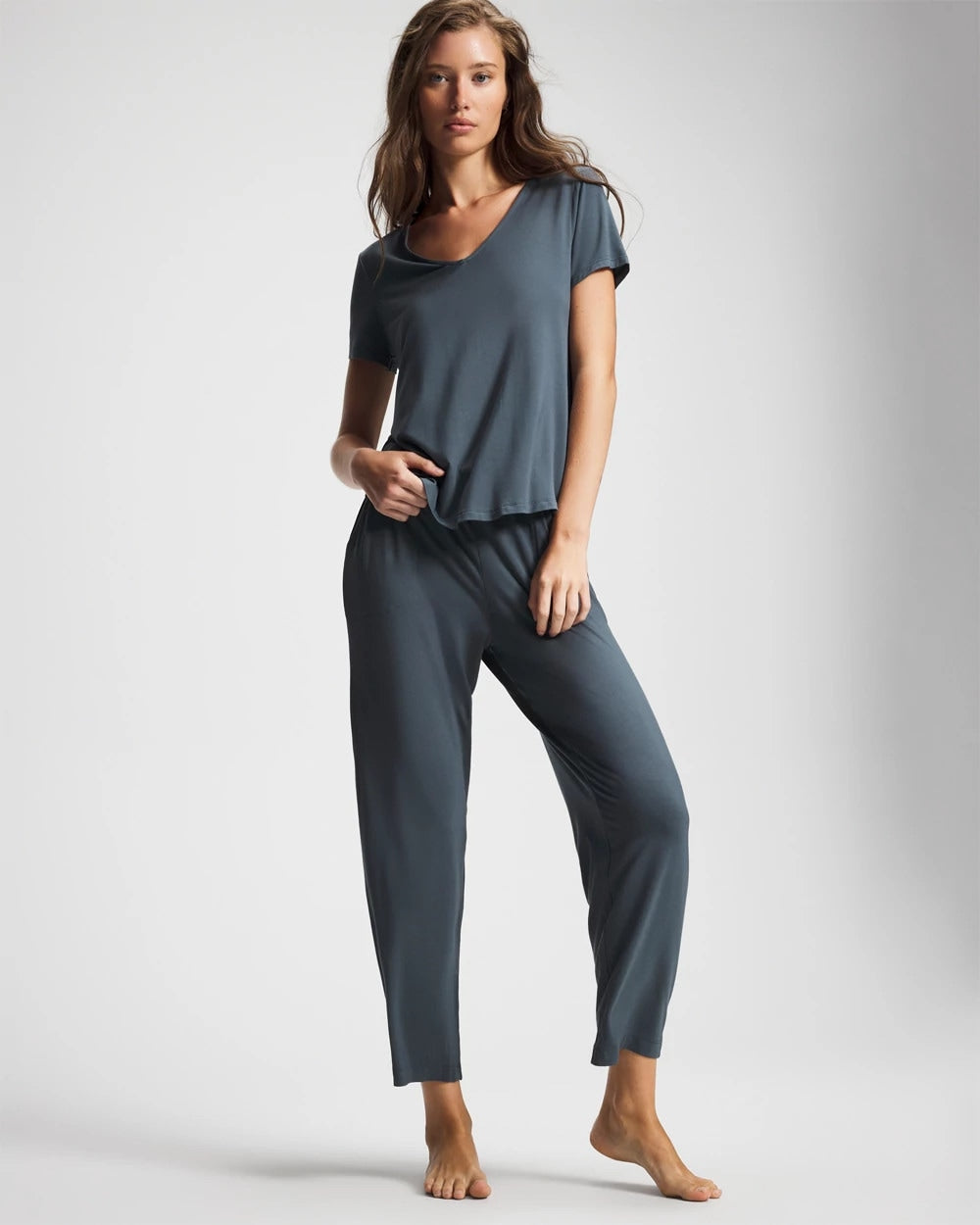 Short Sleeve Pajama Tee - PETROL | Soma Women
