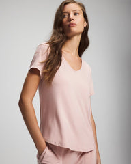 Short Sleeve Pajama Tee - VINTAGE PINK | Soma Women