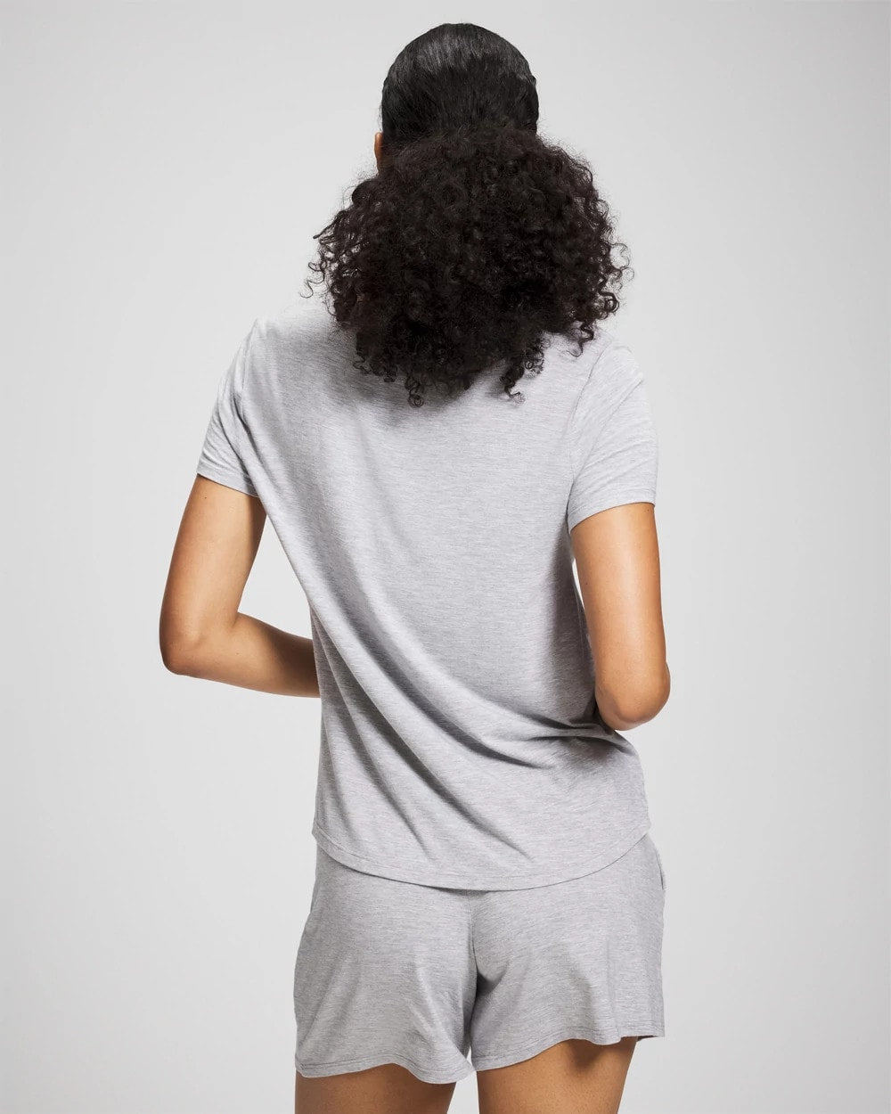 Short Sleeve Pajama Tee - HEATHER OPAL GRAY | Soma Women