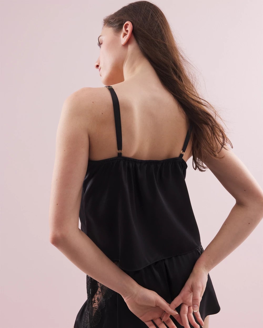 Silk Pajama Cami - BLACK | Soma Women