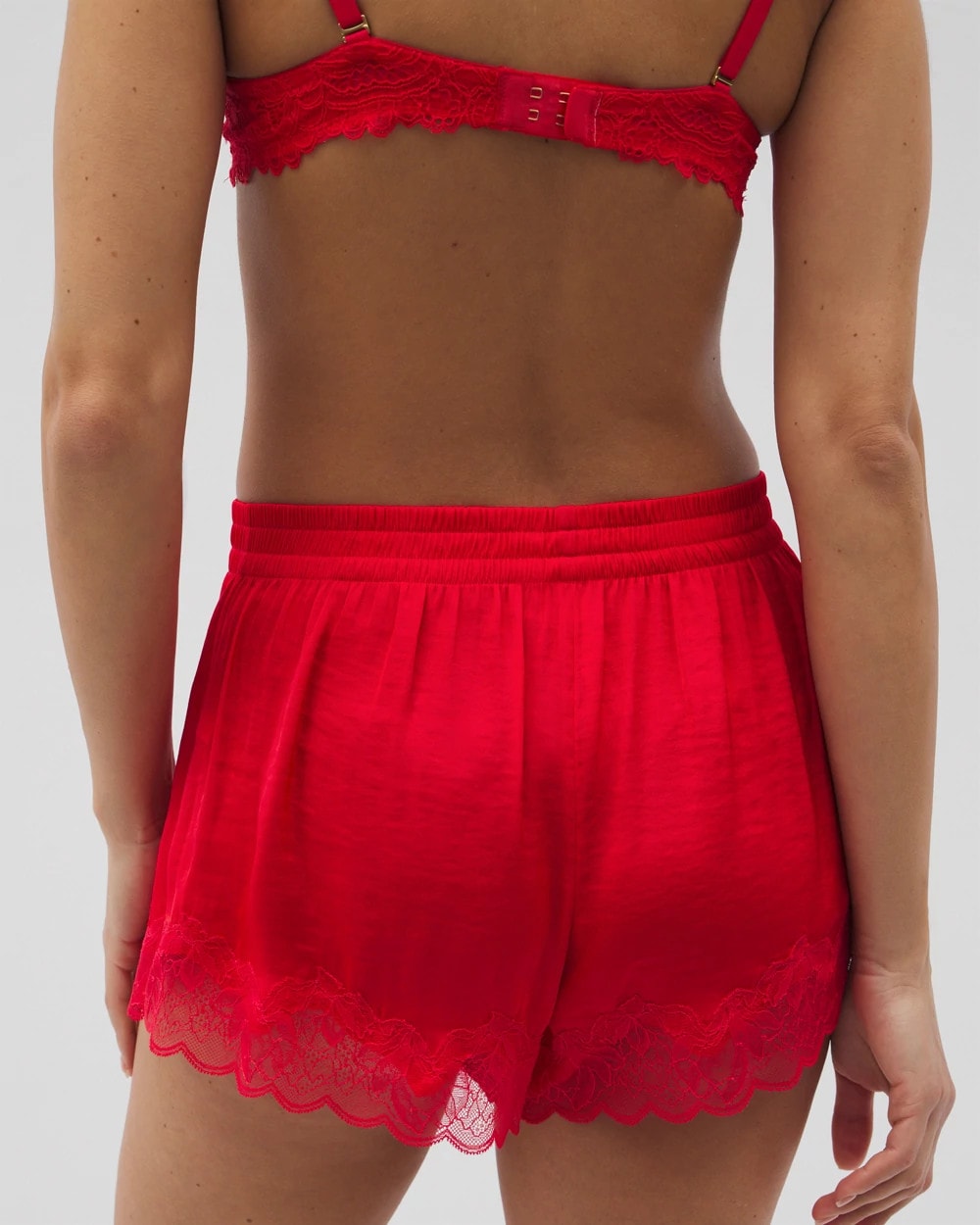Lace Trim Pajama Shorts - DARE ME RED | Soma Women