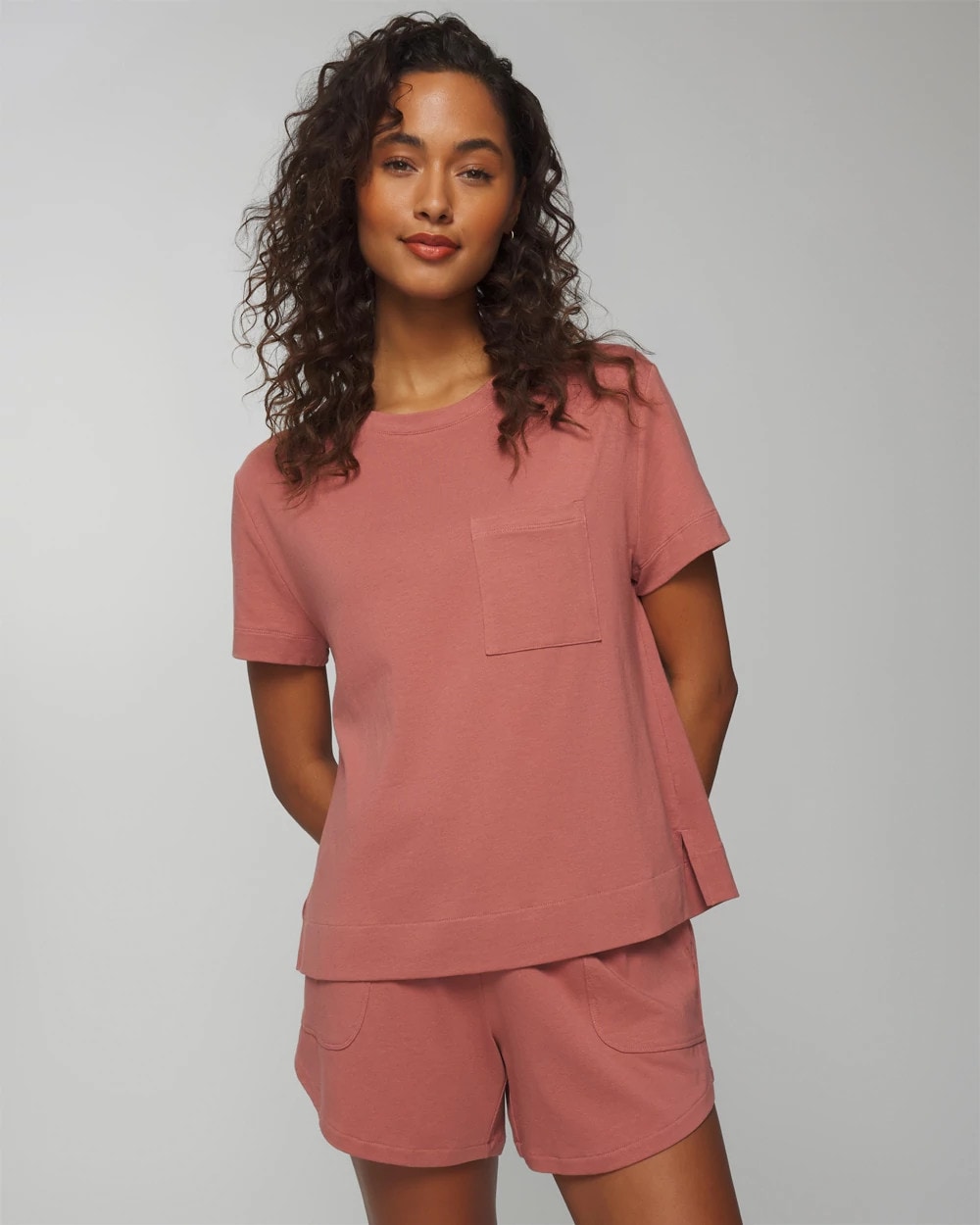 Short-Sleeve Pocket Pajama Tee -  | Soma Women