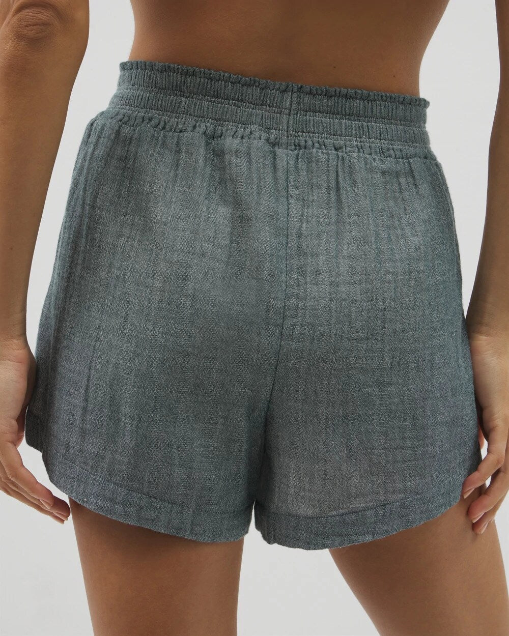 Cotton Gauze Pajama Shorts - DARK SEA CROSSDYE | Soma Women