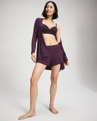 Lightweight Rib Knit Long Sleeve Wrap - PLUM PERFECT | Soma Women