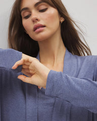 Lightweight Rib Knit Long Sleeve Wrap - HEATHER DUSK | Soma Women