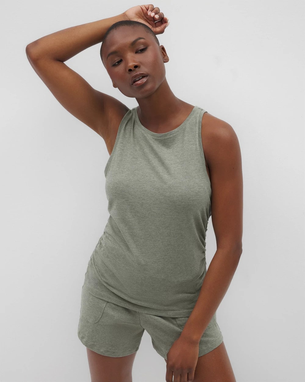 Ruched Pajama Tank - HEATHER HIGHLANDS | Soma Women