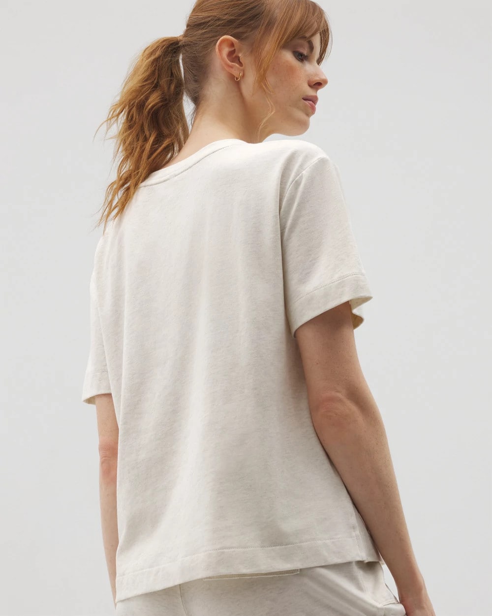 Short-Sleeve Pocket Pajama Tee - HEATHER CRYSTAL | Soma Women